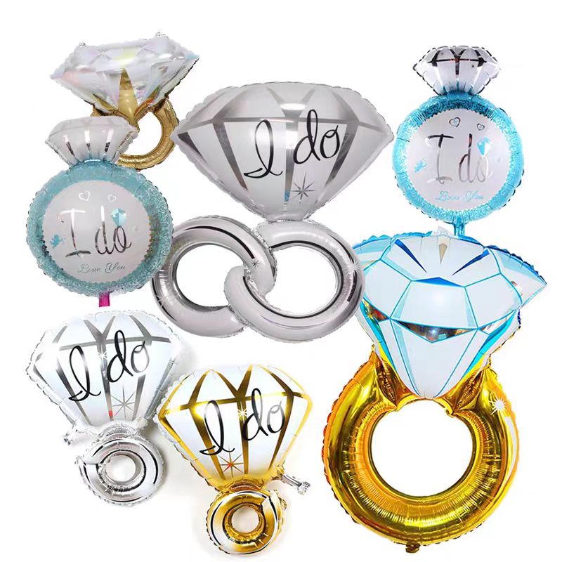 सगाई की अंगूठी फ़ॉइल गुब्बारा