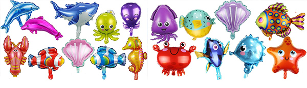 Marine animals foil balloons  Marine animals foil balloons