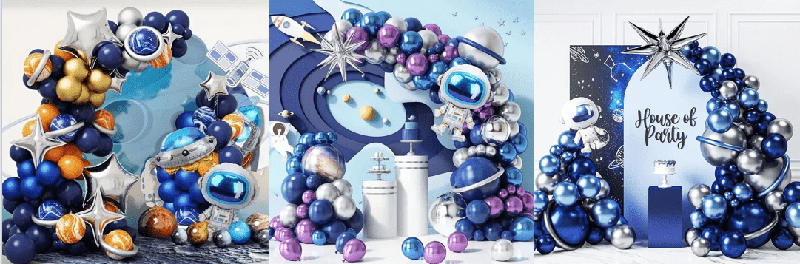 Space astronaut party balloon garland set