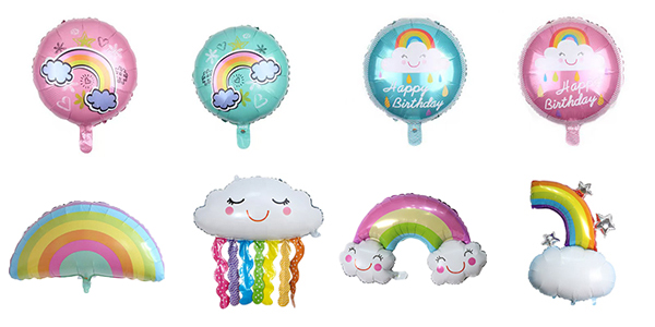 Rainbow foil balloon