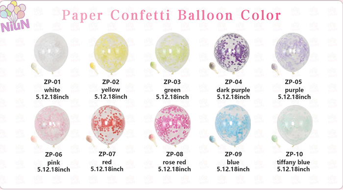 Paper confetti balloon