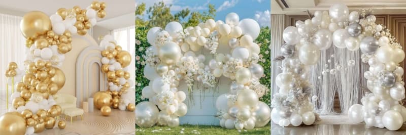 White Wedding Balloon Arch