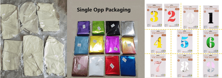 number balloon packaging bag