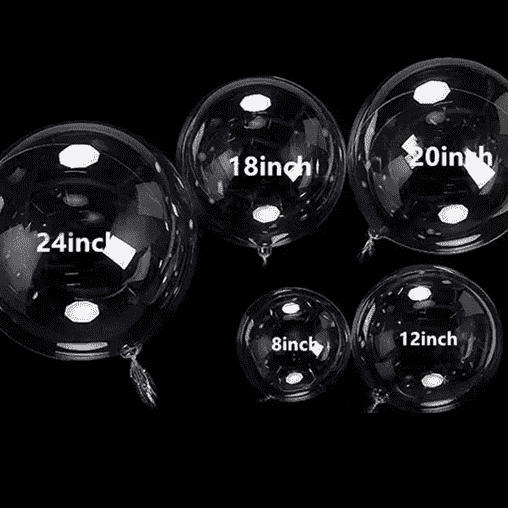 पारदर्शी बोबो गुब्बारा